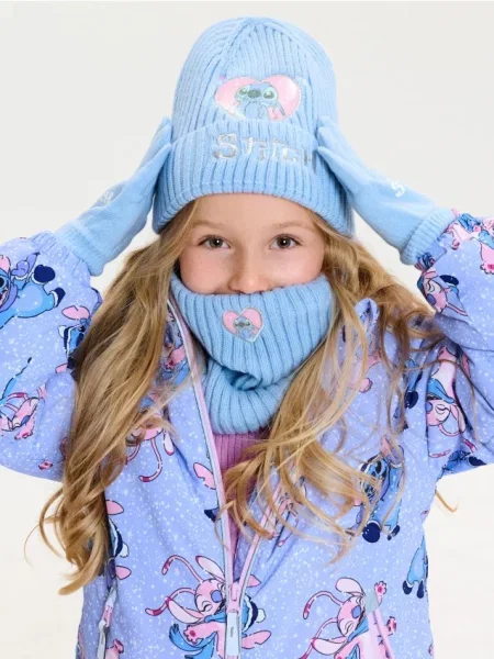 Sinsay Sada: čepice nákrčník a rukavice Stitch modrá