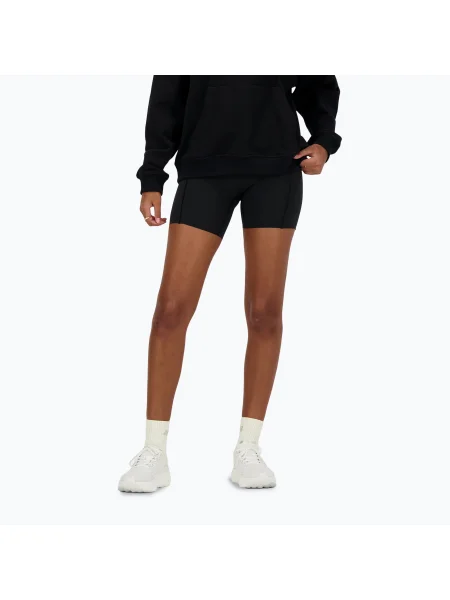 Pantaloni scurți pentru femei New Balance Sleek Pocket High Rise 6" black negru