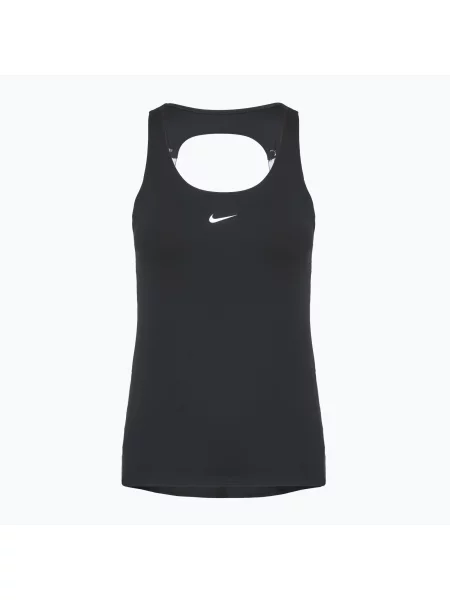 Tricou de antrenament pentru femei Nike Pro Dri-Fit black/white alb