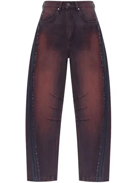 Szerokie jeansy Adidas czarne