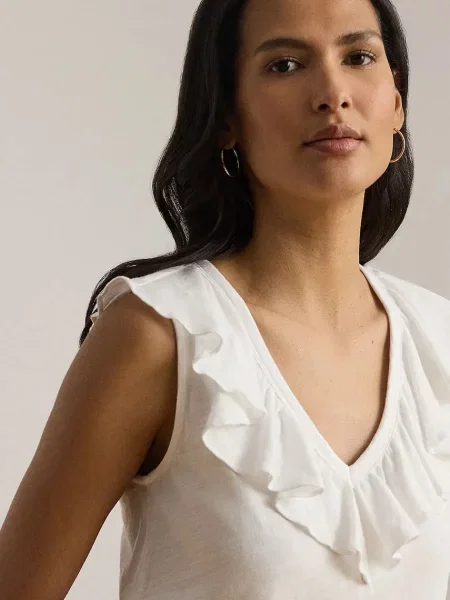 Блузка с воланами Lauren Ralph Lauren