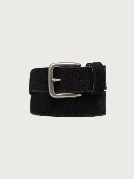 AllSaints curea pentru femei din piele întoarsă negru