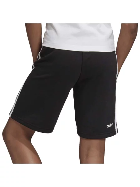 Spodenki dla dzieci adidas Essentials 3 Stripes Knit Short czarne białe