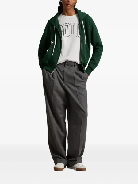 Slip de baie Polo Ralph Lauren alergare cu cordon cu imagine alb