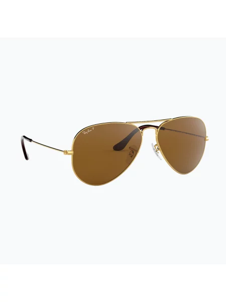 Ray-Ban okulary przeciwsłoneczne AVIATOR LARGE METAL brązowe