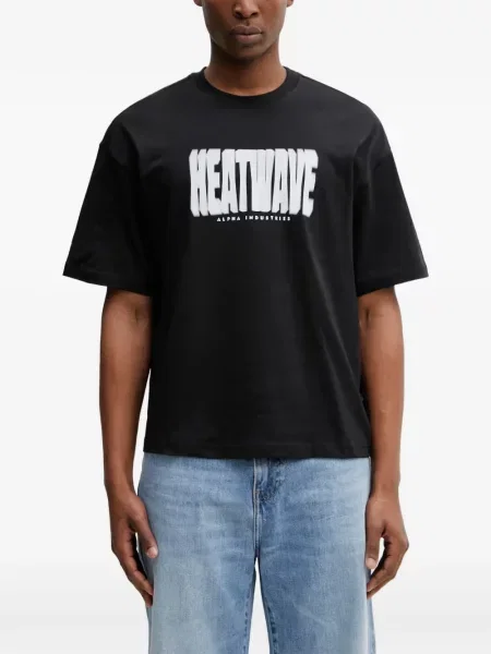 Tricou Alpha Industries cu imagine negru