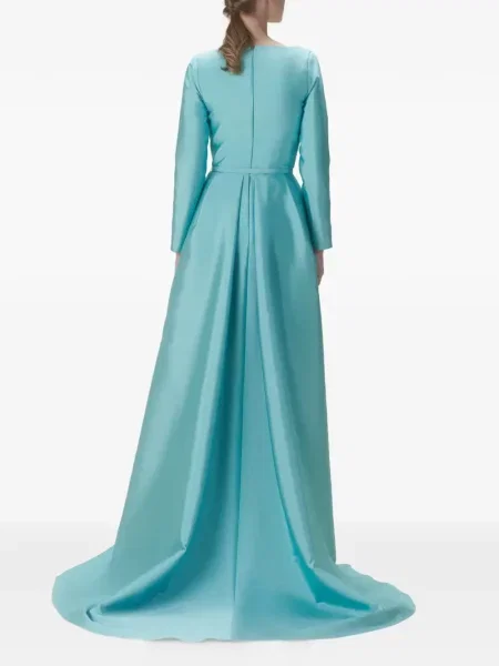 Rochie maxi Rami Al Ali cu paiete de costum albastru