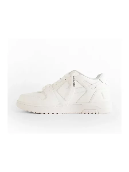 Sneakersy Off-white skórzane biznesowe trekkingowe białe