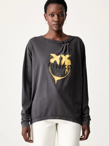 Tricou cu mânecă lungă Pinko gri