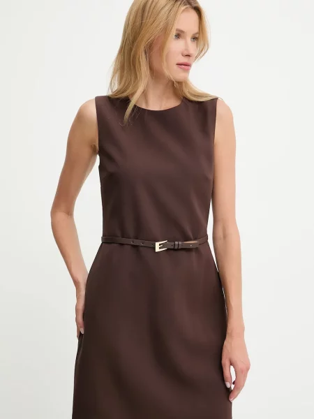 Платье мини Answear.lab клеш коричневое