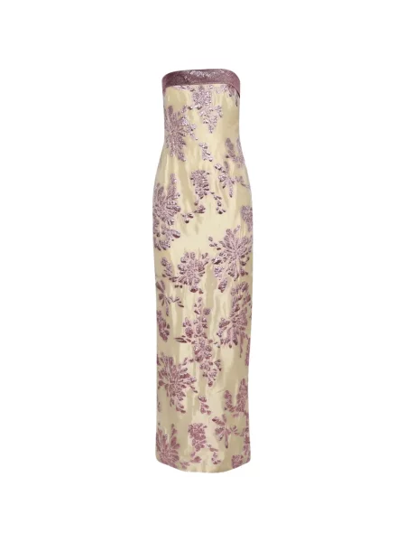 Rochie Dima Ayad cu model floral cu aplicații fără bretele