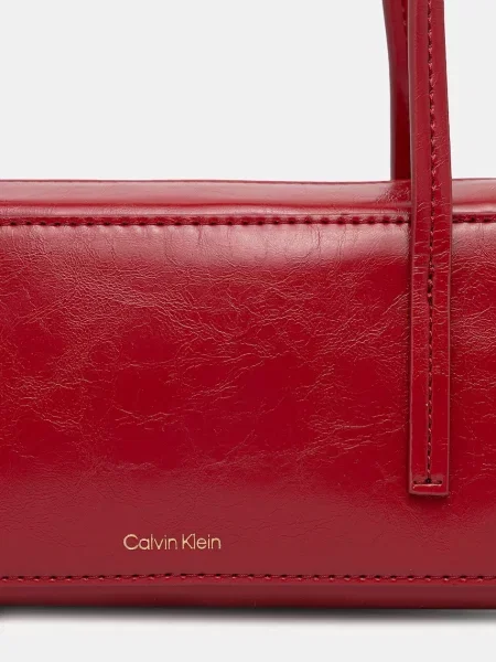 Calvin Klein Táska Foil Logo Glossy Bauletto piros