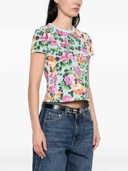 Tricou Kenzo cu model floral albastru