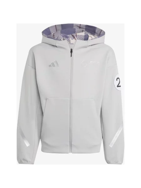 Bluza z kapturem Adidas Mercedes-AMG Full-Zip junior szara