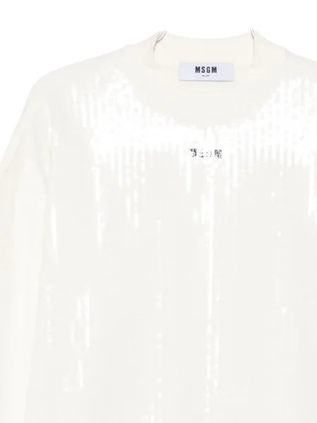 Hanorac Msgm cu paiete alb