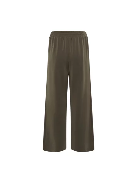 My Essential Wardrobe Spodnie Kobieta L Wide Trousers brązowy