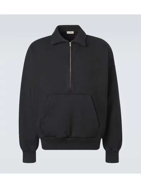 Hanorac cu fermoar Fear Of God din jerseu negru