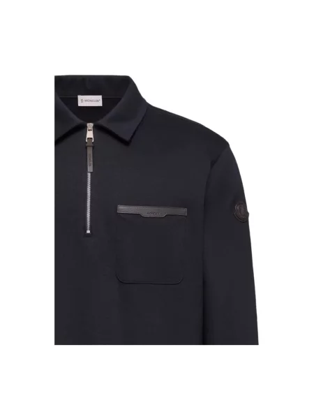 Sweter Moncler z logo niebieski