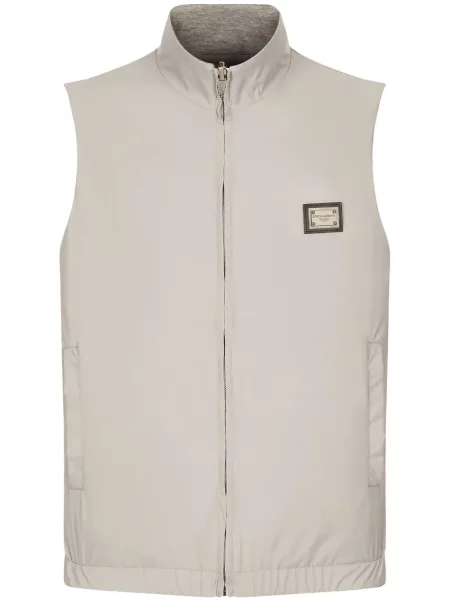 Reversibil vestă Dolce & Gabbana cu autograf gri