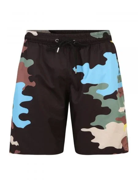 Pantaloni scurți Plein Sport cu model camuflaj negru