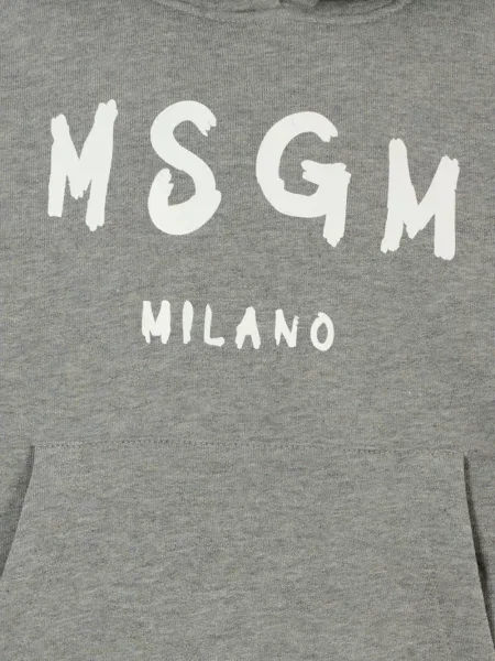 Bluza z kapturem dziecięca Msgm szara