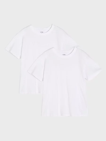 Sinsay trička 2 pack bílá