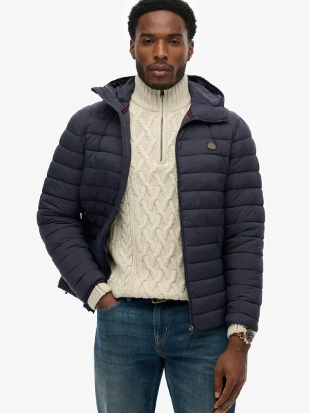 Superdry & Co Prechodná bunda Fuji Lite námornícka modrá
