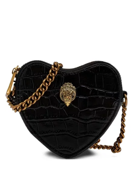 Geanta crossbody Kurt Geiger London cu motiv cu inimi negru
