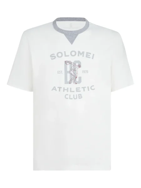 Tricou Brunello Cucinelli cu imagine alb