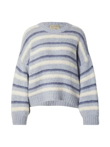 Herrlicher Pulover Ellana sivkasto plava / svijetloplava bijela