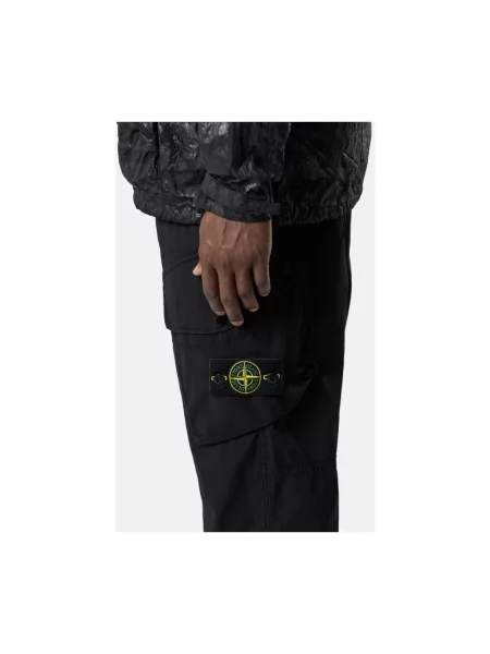 Spodnie cargo Stone Island z kamieniami czarne