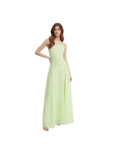 Sukienka maxi Emporio Armani dzwony zielona