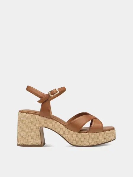 Шкіряні Босоніжки Tamaris коричневий