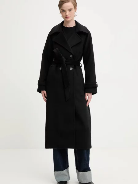 Abercrombie & Fitch płaszcz czarny