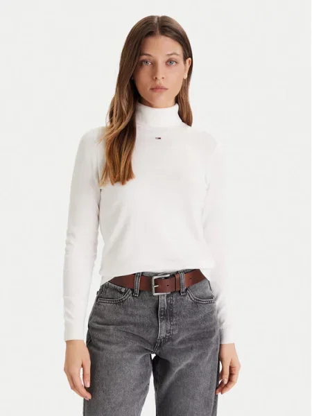 Tommy Jeans Dolčevita Essential Écru bež