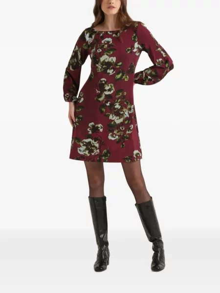 Rochie mini Maliparmi cu model floral cu imagine roșu