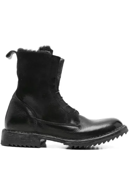 Botine Moma cu șireturi din dantelă negru