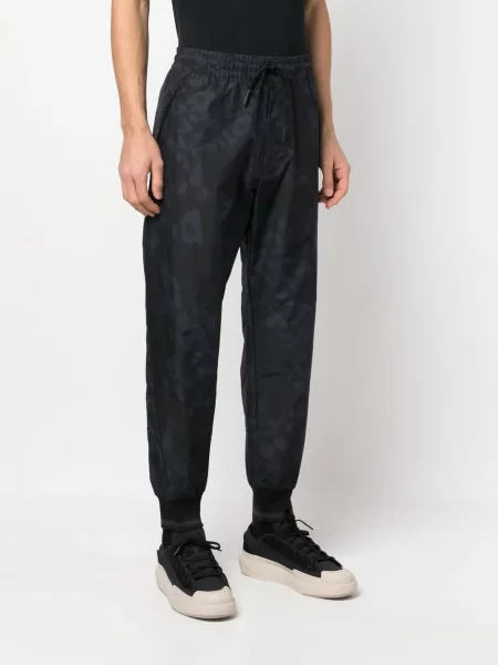 Raštuotos kūginis kelnės Y-3 leopardinės juoda
