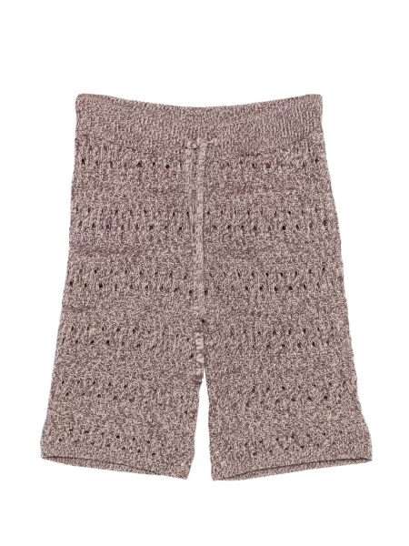 Pantaloni scurți Roberto Collina tricotate cu cordon violet