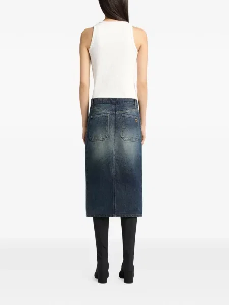 Fustă din denim Courreges albastru