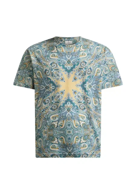 Tricou Etro cu imagine cu model paisley albastru