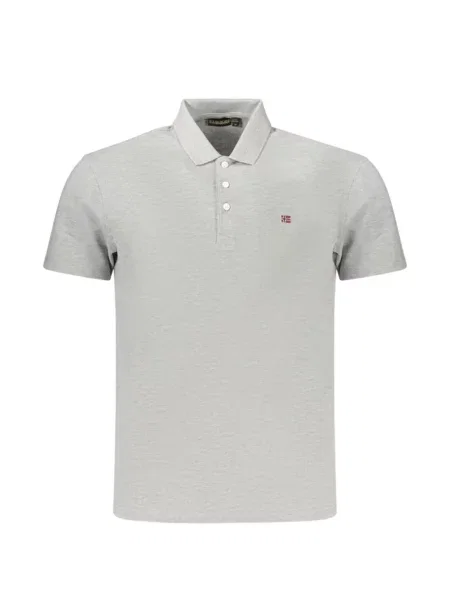 Tricou polo Napapijri cu autograf gri