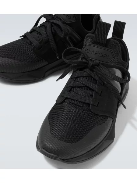 Sneakerși Tom Ford din piele negru