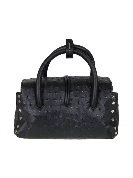 Mała torebka skórzana Zanellato skórzana czarna