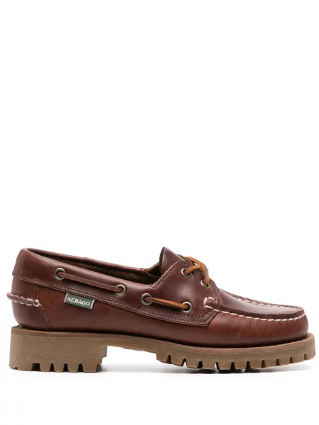 Кожени оксфордки Sebago кафяво