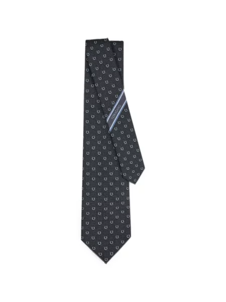 Cravată Ferragamo de mătase negru