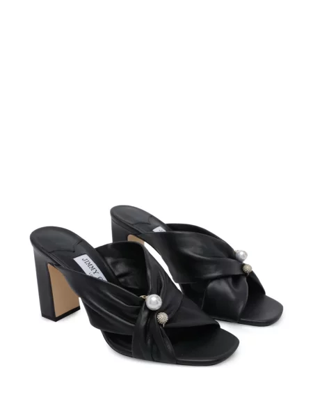 Bőr szandál Jimmy Choo fekete
