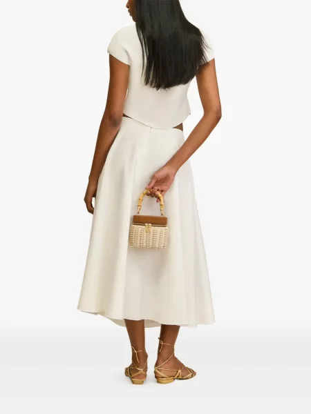 Fustă midi Cult Gaia până la genunchi alb
