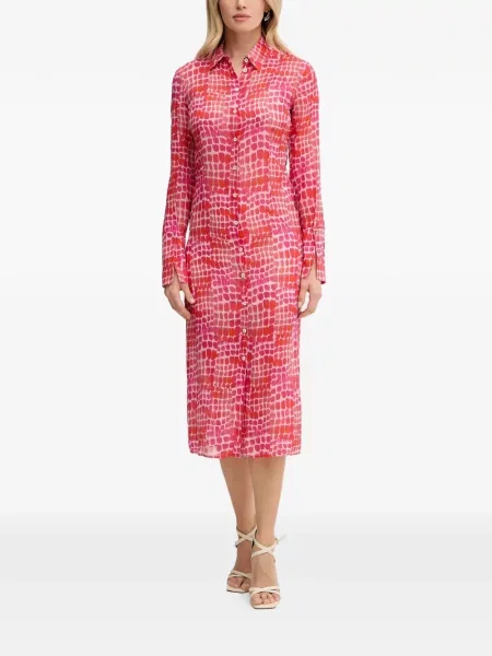 Rochie midi Patrizia Pepe până la genunchi de costum roz