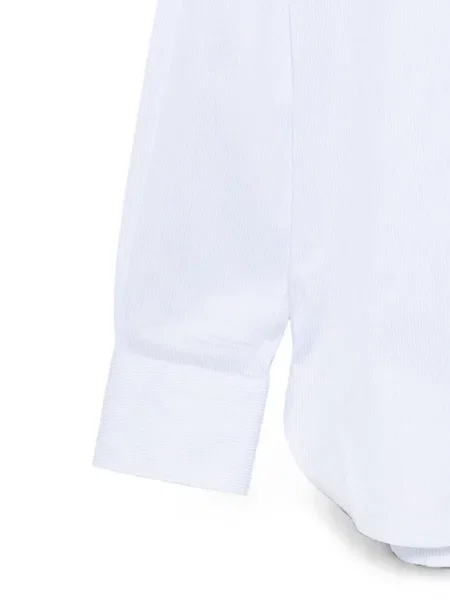 Lung cămașă Zegna cu dungi alb